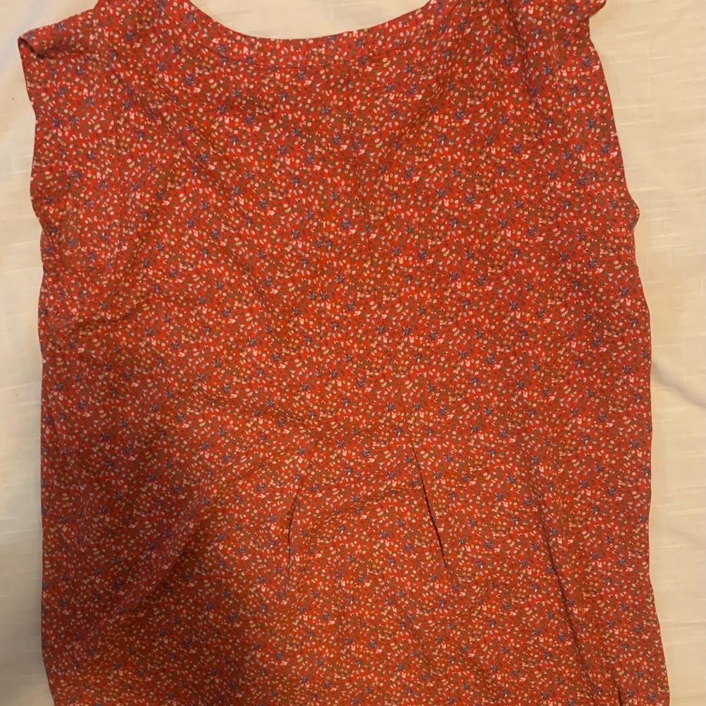 Pleione Red Floral Women's Blouse - Picture 2 of 3